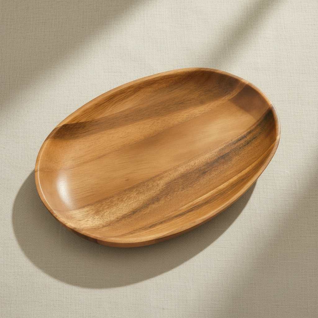 Oval Platter Natural Acacia