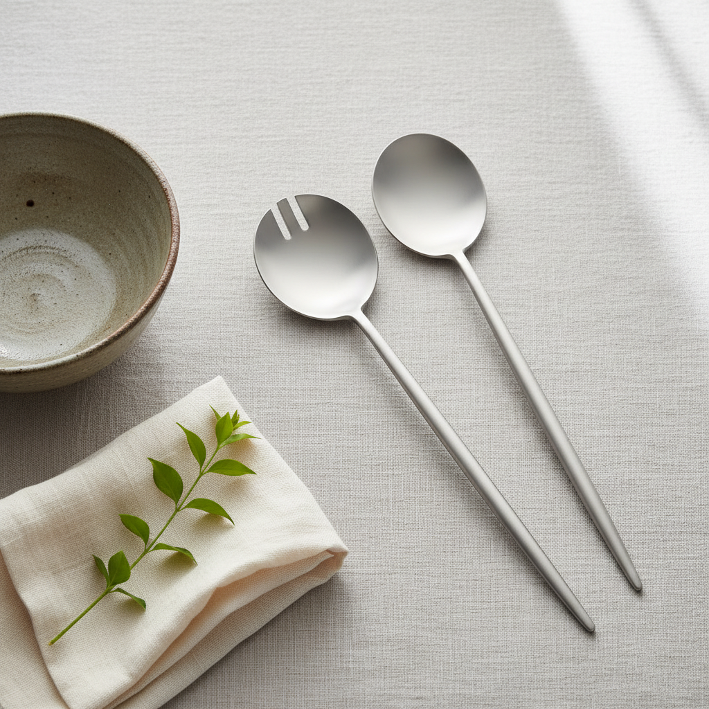 NEW Otto Salad Servers Brushed S/S  - Pre order for November